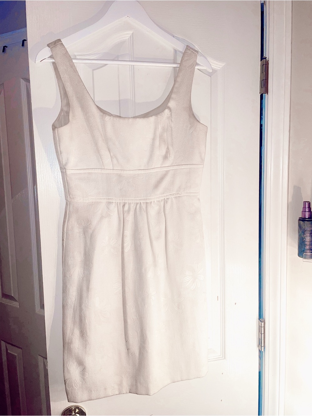 Teeze Me White Sleeveless Scoop-Neck Mini Dress Formal